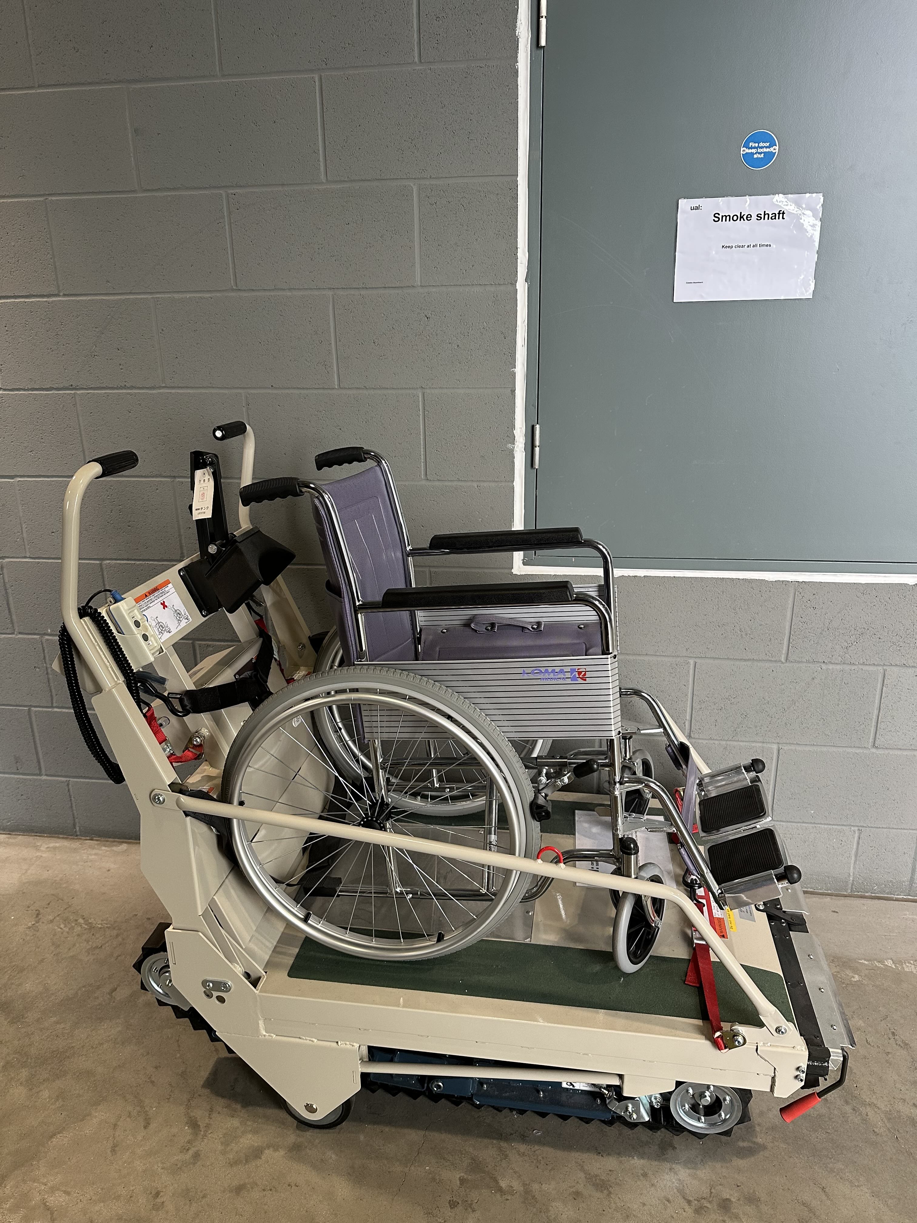 Chair on a tracked chair carrier