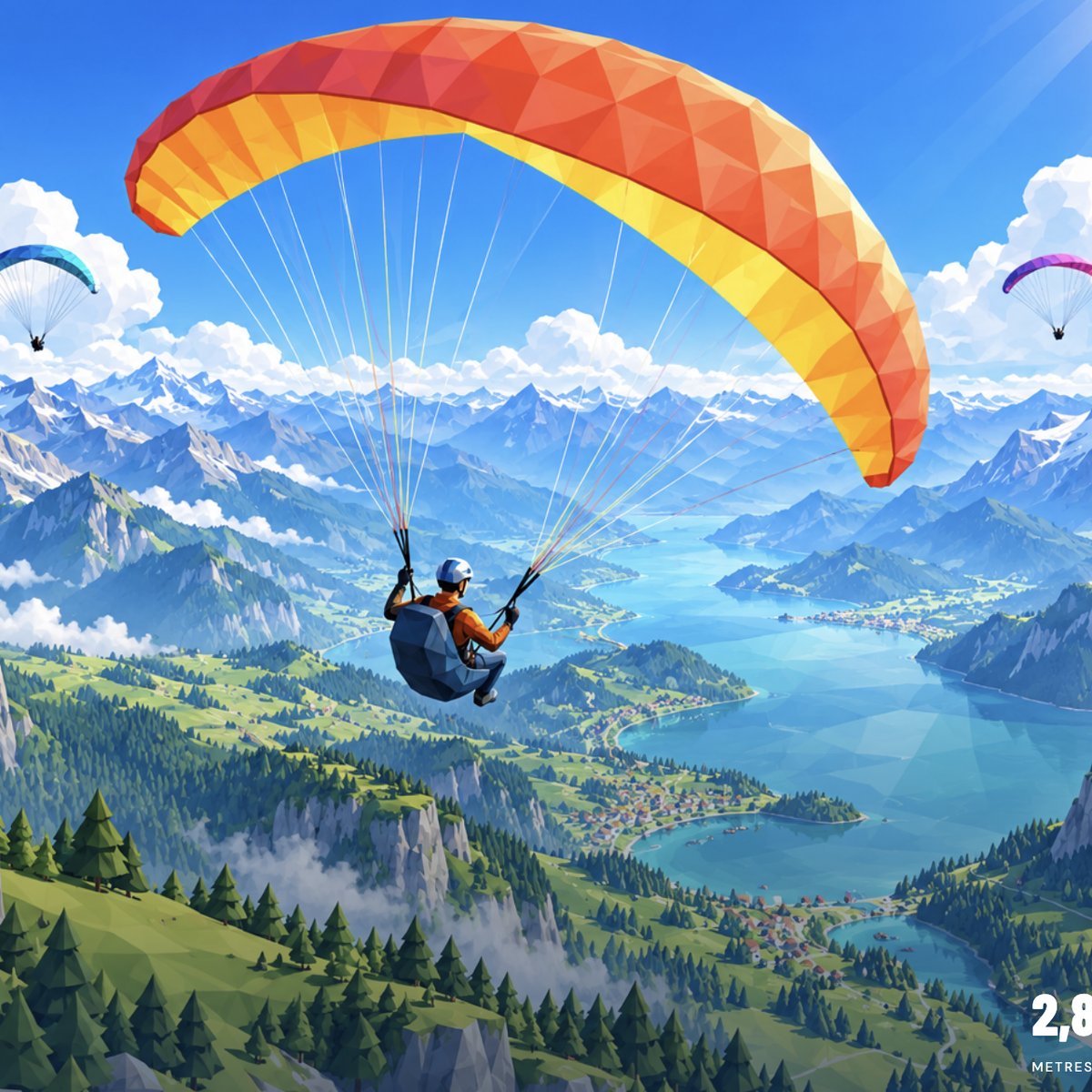 Climb Out, a multiplayer paragliding card game